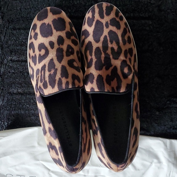 Stella McCartney Velvet Leopard Binx Platform Slip On Sneakers - Picture 4 of 7